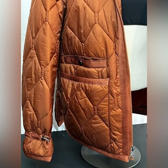 Women's Andrew Marc Sport Diamond Quilted Stand Collar Puffer Jacket Size Xs - Picture 4 of 11